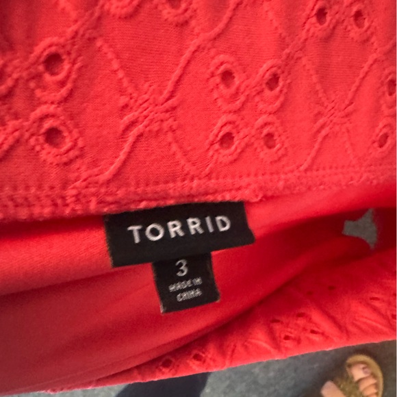 Torrid 3X Orange Two Piece Skirt Set - Picture 2 of 3